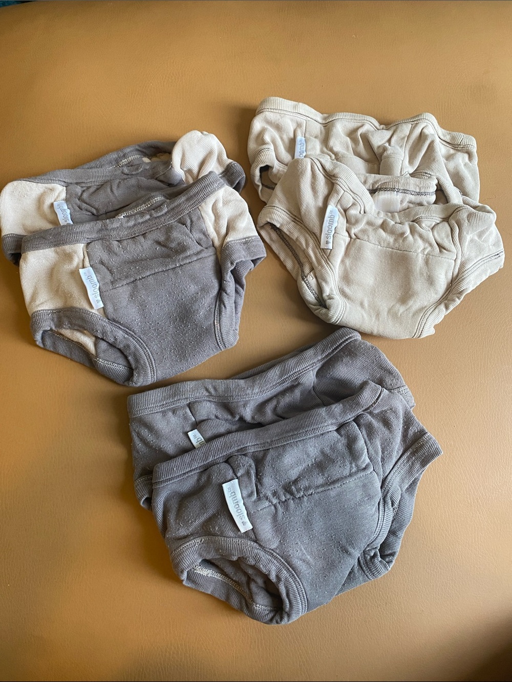 Reusable Toddler Training Pants - Gray & Cream